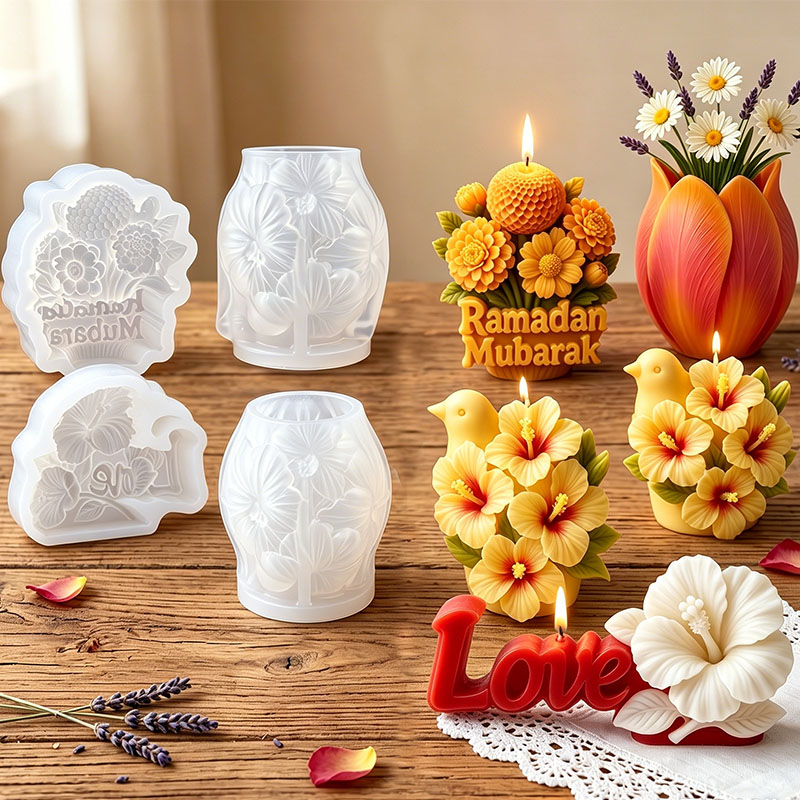 3D Flower Candle Silicone Mold - Florist Supply Vases recension och pris
